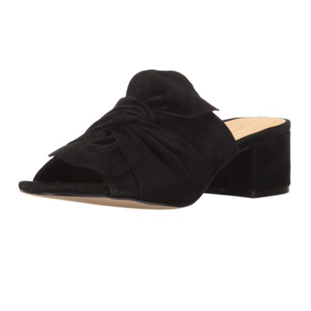 Oversized Bow Block Heel Open Toe Mule Sandals - Picture 4 of 4